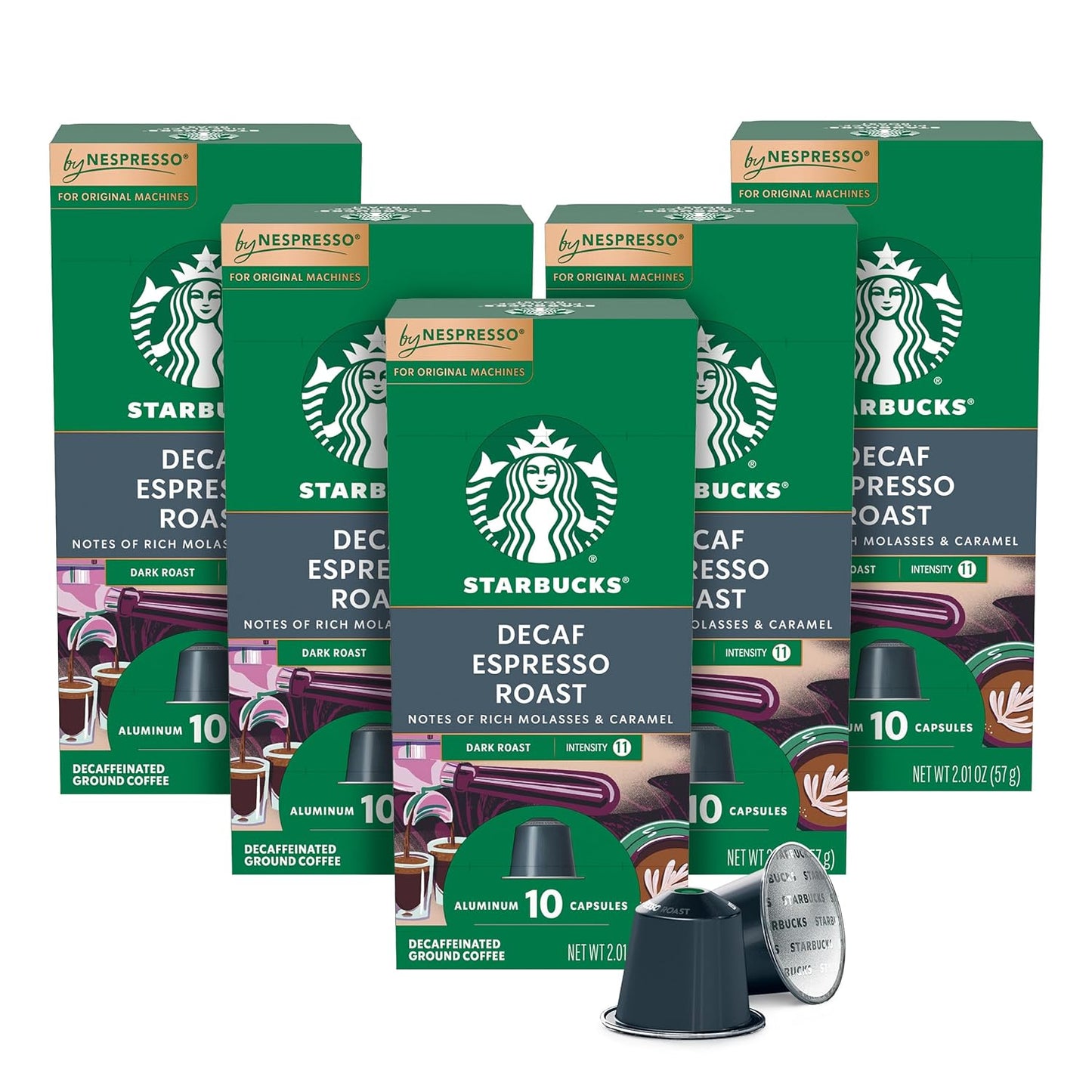Starbucks Nespresso Original Roast Espresso 50-Capsule Pack - Christmas Special