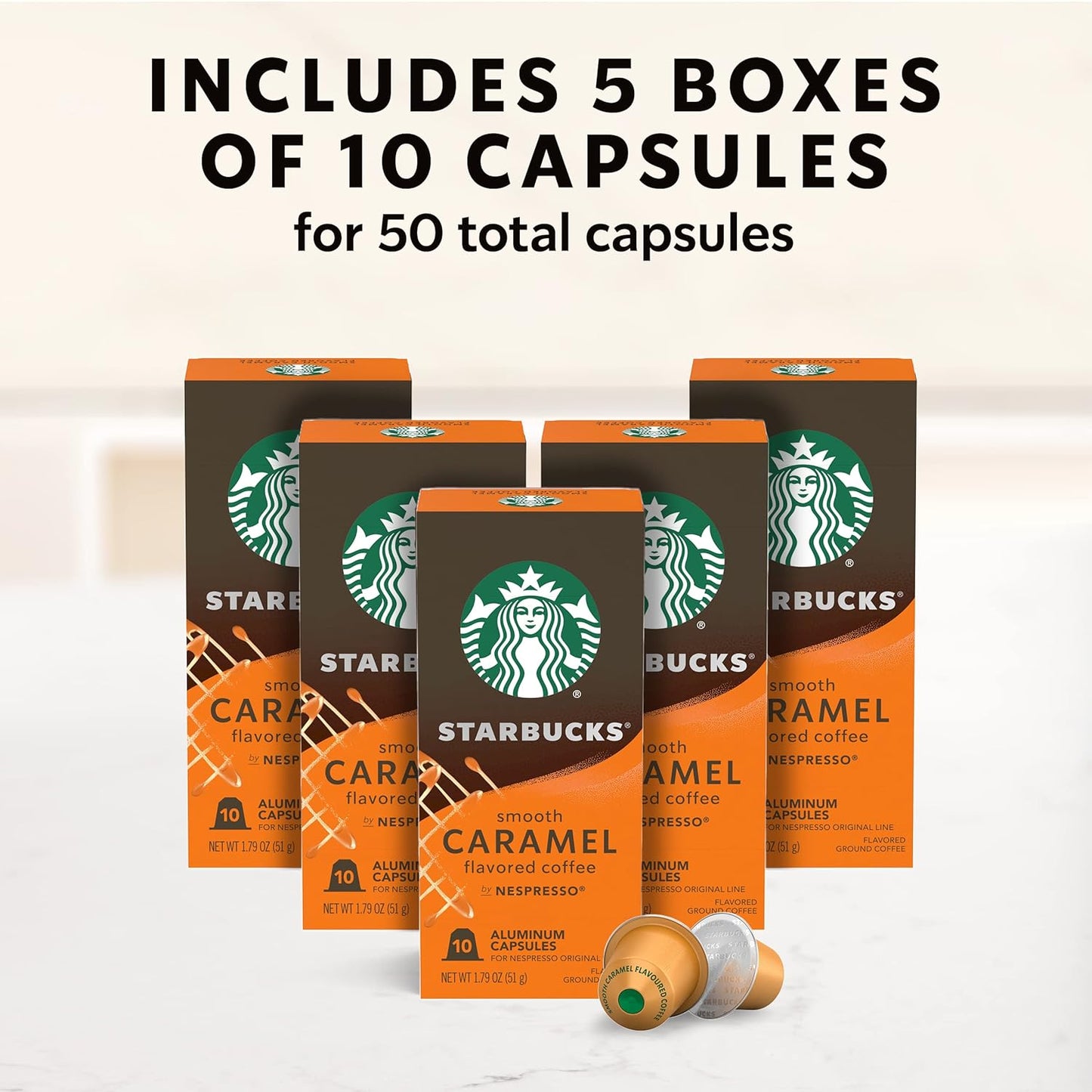 Starbucks Nespresso Original Roast Espresso 50-Capsule Pack - Christmas Special