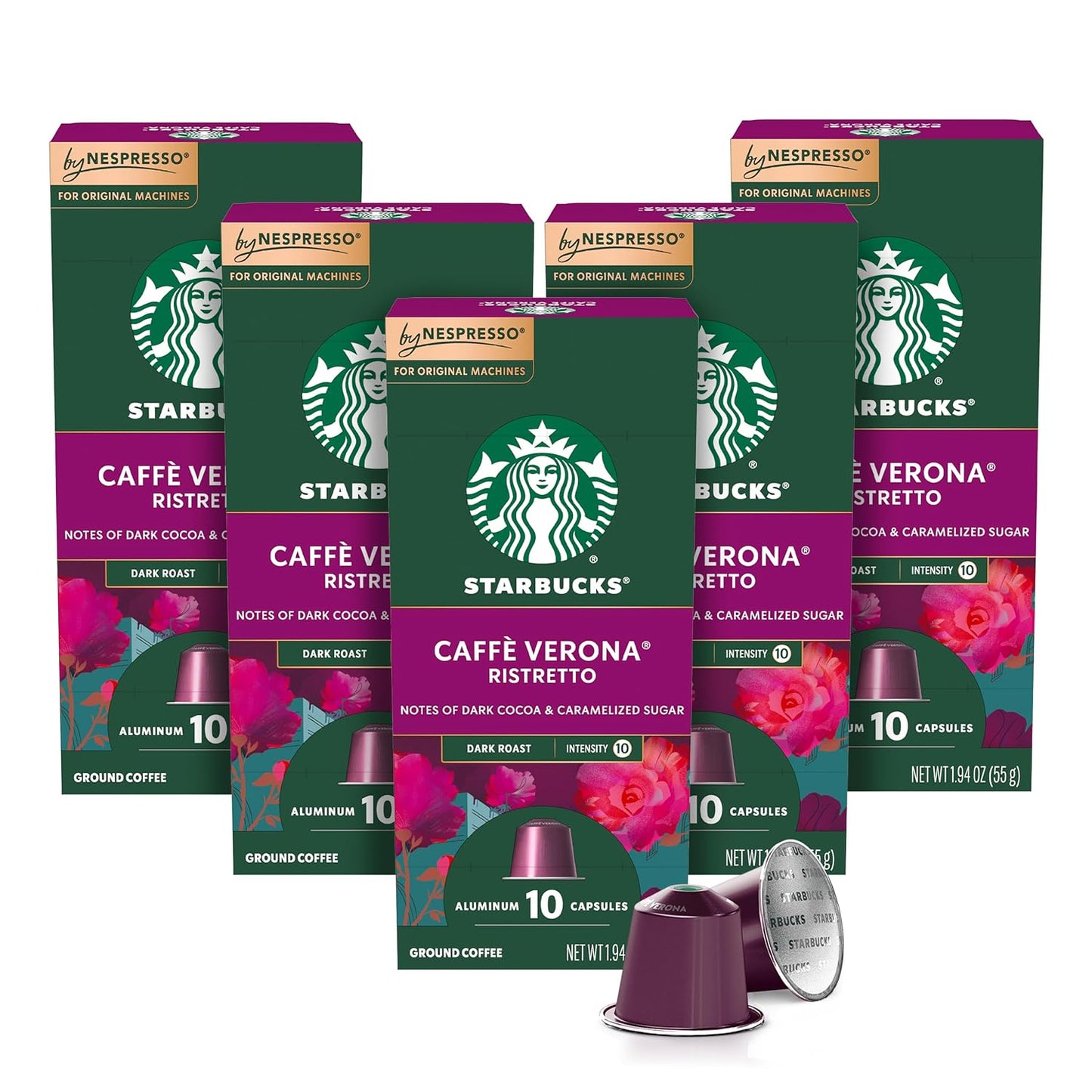 Starbucks Nespresso Original Roast Espresso 50-Capsule Pack - Christmas Special