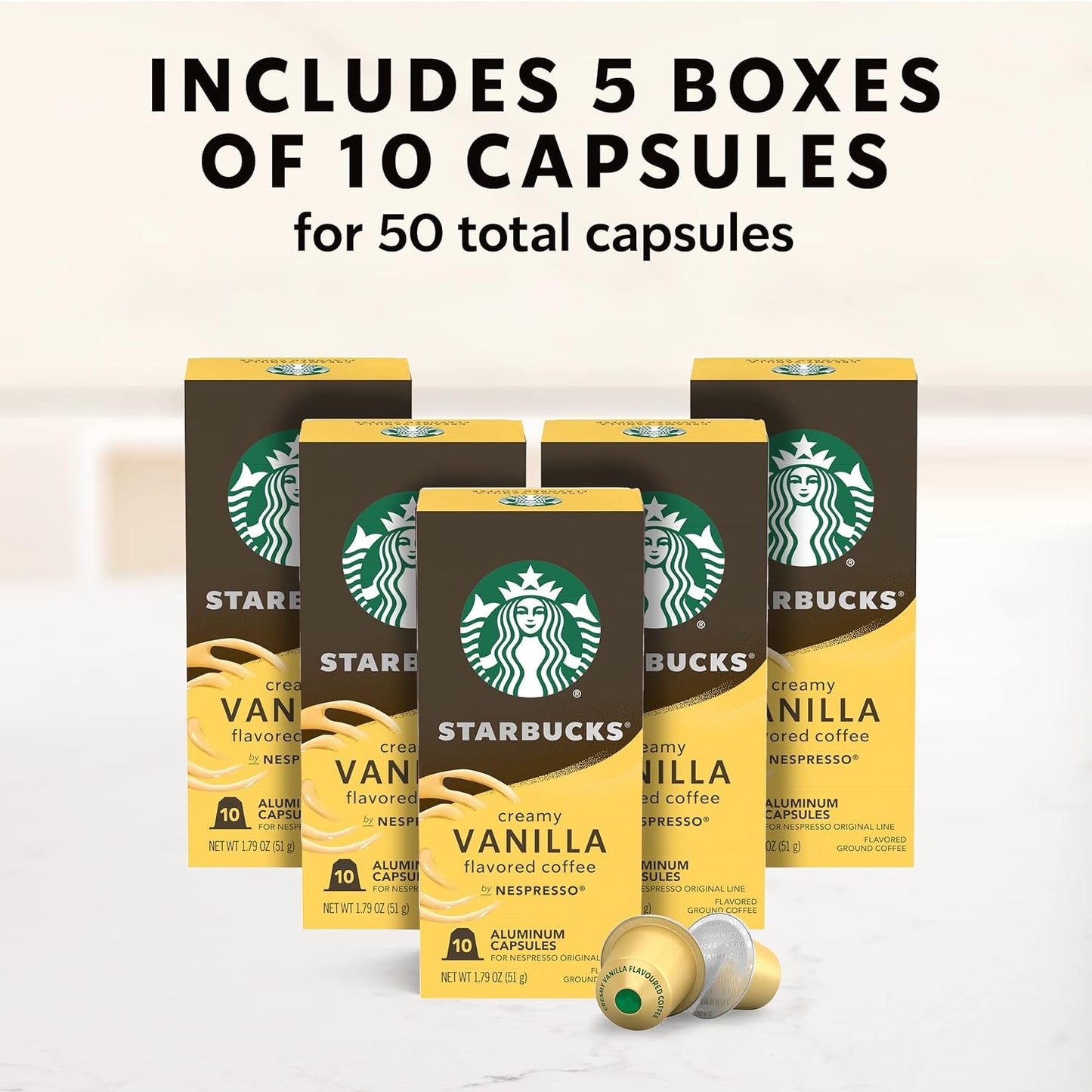 Starbucks Nespresso Original Roast Espresso 50-Capsule Pack - Christmas Special