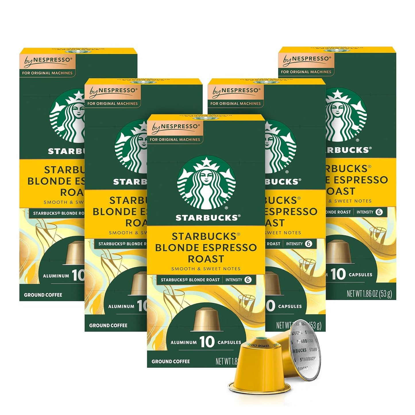 Starbucks Nespresso Original Roast Espresso 50-Capsule Pack - Christmas Special