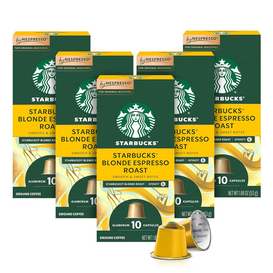 Starbucks Nespresso Original Roast Espresso 50-Capsule Pack - Christmas Special
